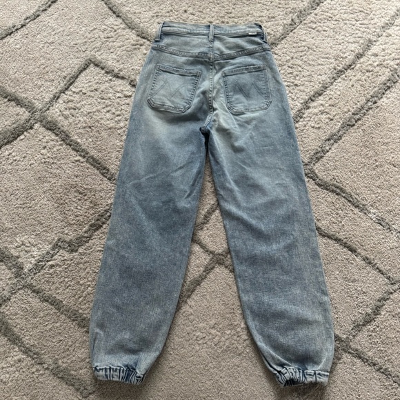 MOTHER The Wrapper Ultra High Rise Jogger ankle Jeans light wash 24 - Picture 10 of 11